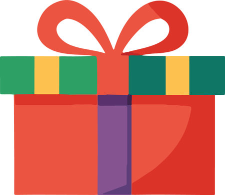 Flat Design Wrapped Present Boxes Illustrationのイラスト素材