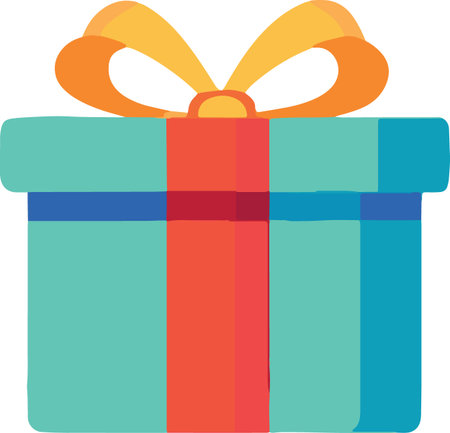 Flat Design Wrapped Present Boxes Illustrationのイラスト素材