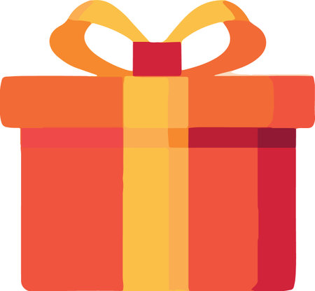 Flat Design Wrapped Present Boxes Illustrationのイラスト素材