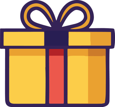 Flat Design Wrapped Present Boxes Illustrationのイラスト素材