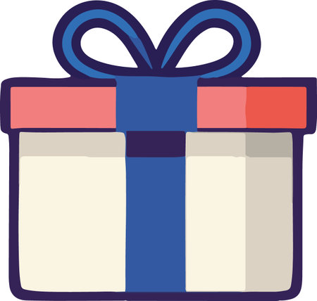 Flat Design Wrapped Present Boxes Illustrationのイラスト素材