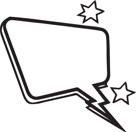 Hand Drawn Comic Speech Bubble â Vector Doodle Style Talk, Thought &amp; Chat Balloonsのイラスト素材