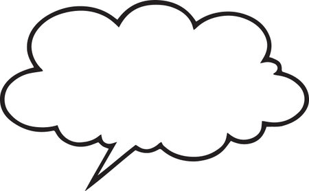 Hand Drawn Comic Speech Bubble â Vector Doodle Style Talk, Thought &amp; Chat Balloonsのイラスト素材