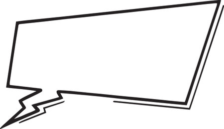 Hand Drawn Comic Speech Bubble â Vector Doodle Style Talk, Thought &amp; Chat Balloonsのイラスト素材