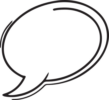 Hand Drawn Comic Speech Bubble â Vector Doodle Style Talk, Thought &amp; Chat Balloonsのイラスト素材