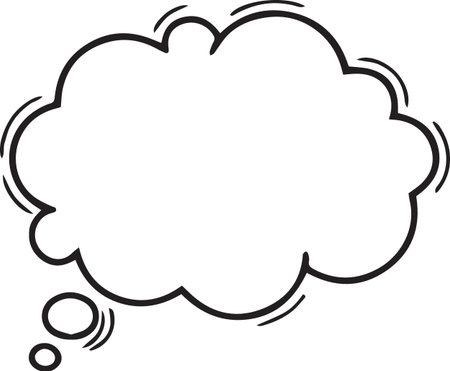 Hand Drawn Comic Speech Bubble â Vector Doodle Style Talk, Thought &amp; Chat Balloonsのイラスト素材