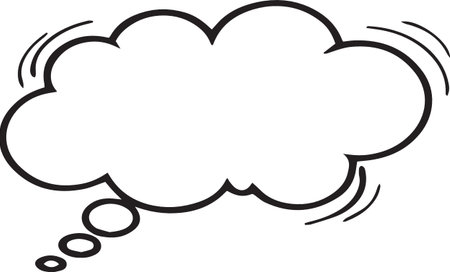 Hand Drawn Comic Speech Bubble â Vector Doodle Style Talk, Thought &amp; Chat Balloonsのイラスト素材