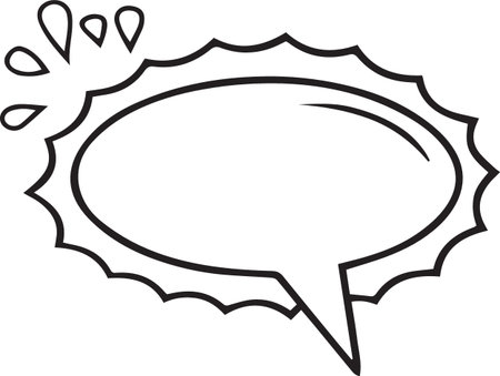 Hand Drawn Comic Speech Bubble â Vector Doodle Style Talk, Thought &amp; Chat Balloonsのイラスト素材