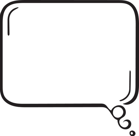 Hand Drawn Comic Speech Bubble â Vector Doodle Style Talk, Thought &amp; Chat Balloonsのイラスト素材