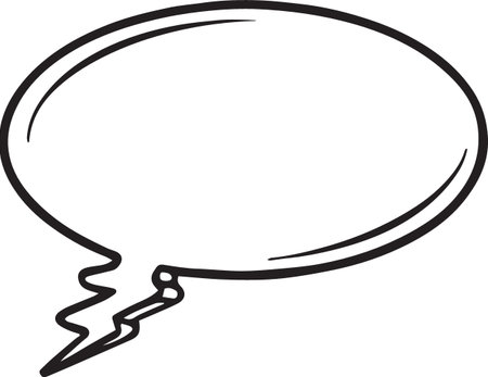 Hand Drawn Comic Speech Bubble â Vector Doodle Style Talk, Thought &amp; Chat Balloonsのイラスト素材