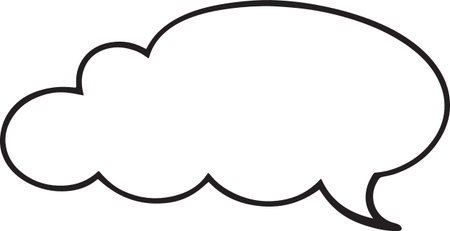 Hand Drawn Comic Speech Bubble â Vector Doodle Style Talk, Thought &amp; Chat Balloonsのイラスト素材