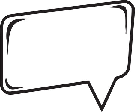 Hand Drawn Comic Speech Bubble â Vector Doodle Style Talk, Thought &amp; Chat Balloonsのイラスト素材