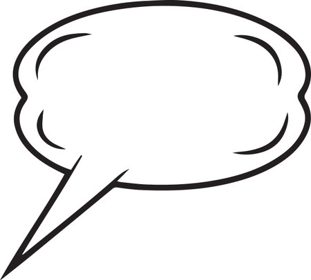 Hand Drawn Comic Speech Bubble â Vector Doodle Style Talk, Thought &amp; Chat Balloonsのイラスト素材