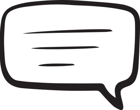 Hand Drawn Comic Speech Bubble â Vector Doodle Style Talk, Thought &amp; Chat Balloonsのイラスト素材