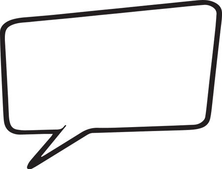 Hand Drawn Comic Speech Bubble â Vector Doodle Style Talk, Thought &amp; Chat Balloonsのイラスト素材