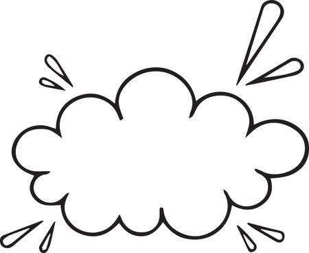 Hand Drawn Comic Speech Bubble â Vector Doodle Style Talk, Thought &amp; Chat Balloonsのイラスト素材