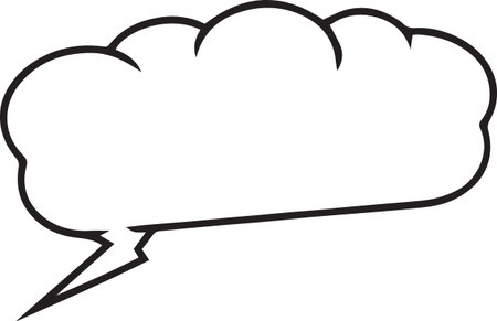 Hand Drawn Comic Speech Bubble â Vector Doodle Style Talk, Thought &amp; Chat Balloonsのイラスト素材