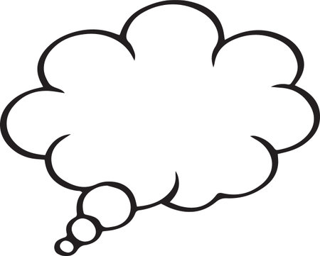 Hand Drawn Comic Speech Bubble â Vector Doodle Style Talk, Thought &amp; Chat Balloonsのイラスト素材