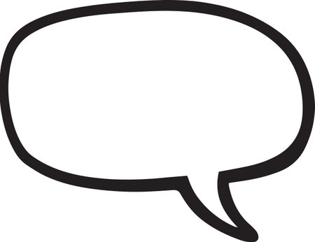 Hand Drawn Comic Speech Bubble â Vector Doodle Style Talk, Thought &amp; Chat Balloonsのイラスト素材