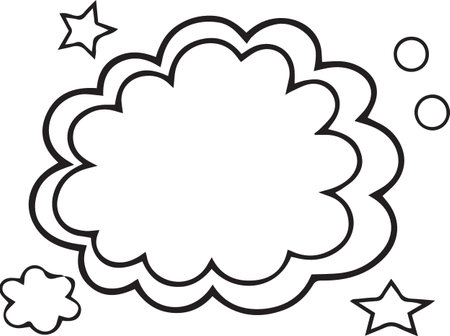 Hand Drawn Comic Speech Bubble â Vector Doodle Style Talk, Thought &amp; Chat Balloonsのイラスト素材