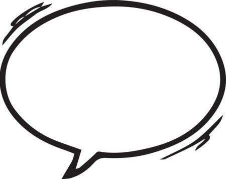 Hand Drawn Comic Speech Bubble â Vector Doodle Style Talk, Thought &amp; Chat Balloonsのイラスト素材