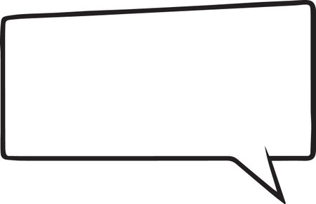 Hand Drawn Comic Speech Bubble â Vector Doodle Style Talk, Thought &amp; Chat Balloonsのイラスト素材