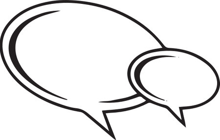 Hand Drawn Comic Speech Bubble â Vector Doodle Style Talk, Thought &amp; Chat Balloonsのイラスト素材