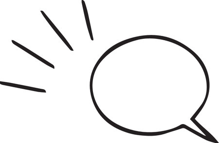 Hand Drawn Comic Speech Bubble â Vector Doodle Style Talk, Thought &amp; Chat Balloonsのイラスト素材