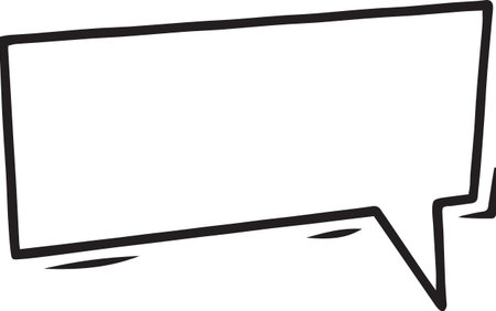 Hand Drawn Comic Speech Bubble â Vector Doodle Style Talk, Thought &amp; Chat Balloonsのイラスト素材