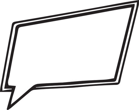 Hand Drawn Comic Speech Bubble â Vector Doodle Style Talk, Thought &amp; Chat Balloonsのイラスト素材