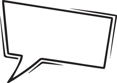 Hand Drawn Comic Speech Bubble â Vector Doodle Style Talk, Thought &amp; Chat Balloonsのイラスト素材