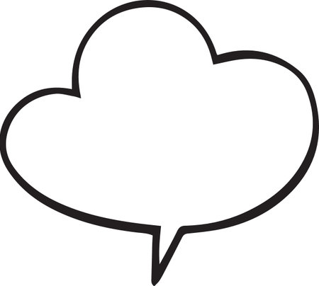 Hand Drawn Comic Speech Bubble â Vector Doodle Style Talk, Thought &amp; Chat Balloonsのイラスト素材