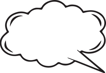 Hand Drawn Comic Speech Bubble â Vector Doodle Style Talk, Thought &amp; Chat Balloonsのイラスト素材