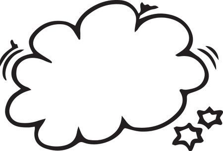 Hand Drawn Comic Speech Bubble â Vector Doodle Style Talk, Thought &amp; Chat Balloonsのイラスト素材