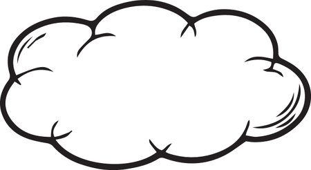 Clouds.Vector illustration ready for vinyl cutting.Isolated on white background.のイラスト素材