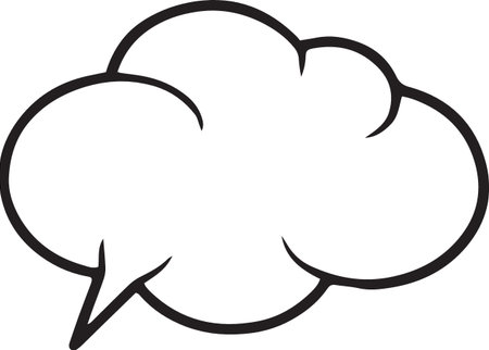 Hand Drawn Comic Speech Bubble â Vector Doodle Style Talk, Thought &amp; Chat Balloonsのイラスト素材