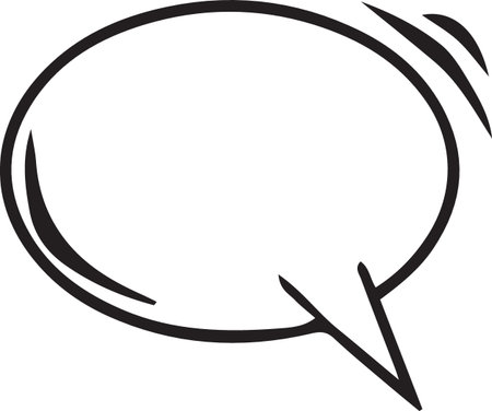 Hand Drawn Comic Speech Bubble â Vector Doodle Style Talk, Thought &amp; Chat Balloonsのイラスト素材