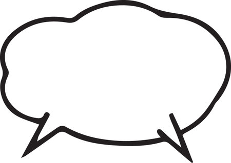 Hand Drawn Comic Speech Bubble â Vector Doodle Style Talk, Thought &amp; Chat Balloonsのイラスト素材