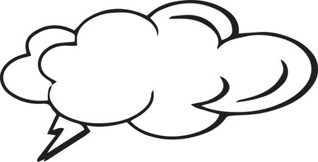 Hand Drawn Comic Speech Bubble â Vector Doodle Style Talk, Thought &amp; Chat Balloonsのイラスト素材
