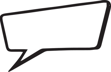 Hand Drawn Comic Speech Bubble â Vector Doodle Style Talk, Thought &amp; Chat Balloonsのイラスト素材