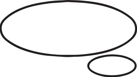 Illustration of an empty speech bubble with copy space in the middleのイラスト素材