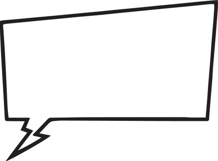 Simple hand drawn doodle of a comic speech bubble, vector illustrationのイラスト素材