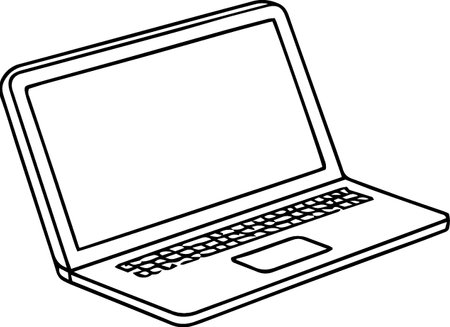 Laptop on a white background. Vector illustration, EPS 10.のイラスト素材