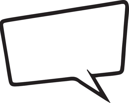 Hand Drawn Comic Speech Bubble â Vector Doodle Style Talk, Thought &amp; Chat Balloonsのイラスト素材