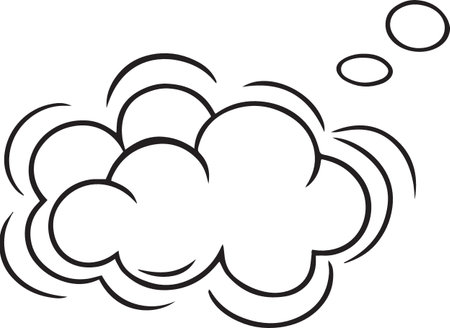 Black and white clouds on a white background. Vector illustration for your designのイラスト素材
