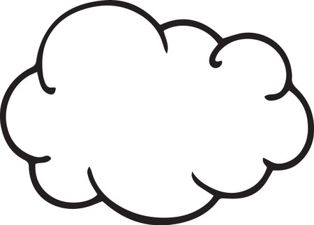 Illustration of a cloud with a simple design in the shape of a cloudのイラスト素材