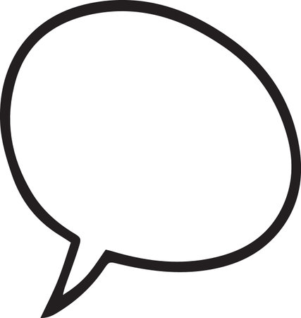 Black line Speech bubble icon isolated on white background. Message icon. Communication or comment chat symbol. Vector Illustrationのイラスト素材