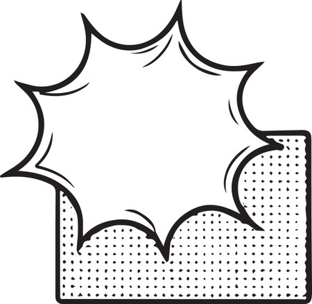 Comic book speech bubble. Vector illustration ready for vinyl cutting.のイラスト素材