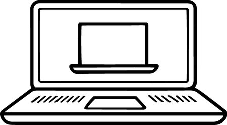 Laptop icon isolated on white background. Vector Illustration. Eps 10のイラスト素材