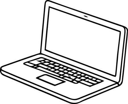 Laptop computer on a white background, vector illustration, eps10のイラスト素材